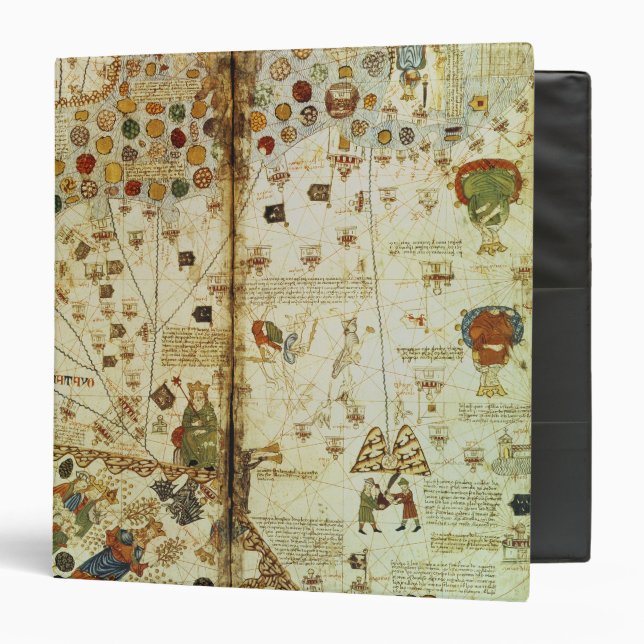 Detail from a Catalan World Map Binder (Front/Inside)