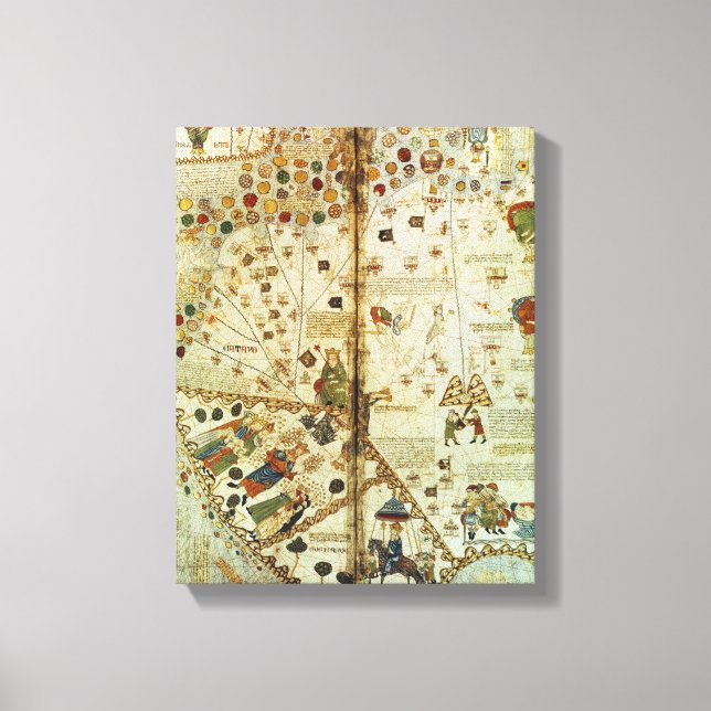 Detail from a Catalan World Map Canvas Print (Front)