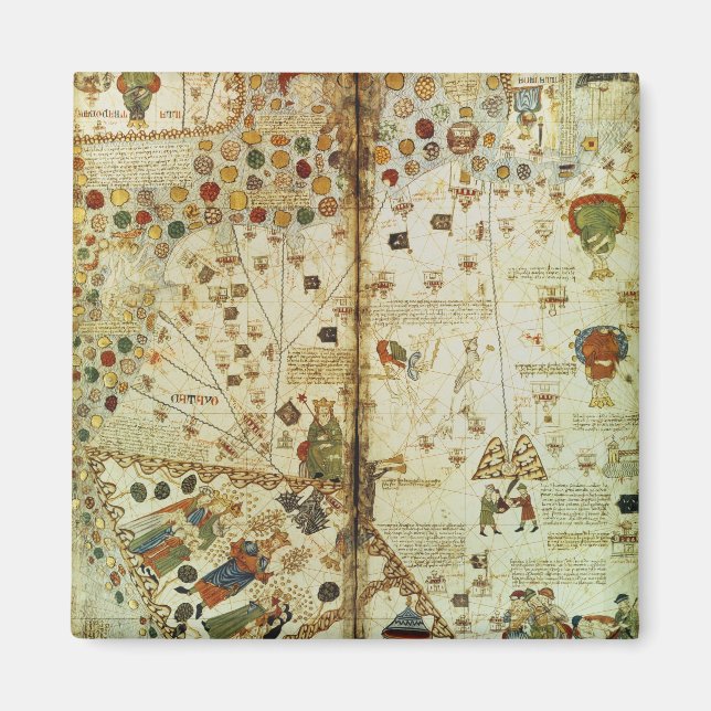 Detail from a Catalan World Map Magnet (Front)