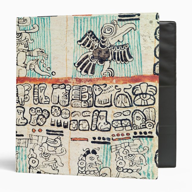Detail from a Mayan codex Binder (Front/Inside)