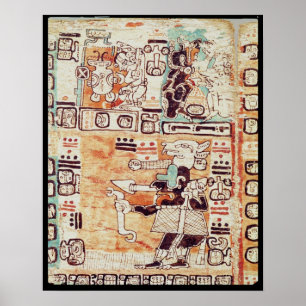 Detail from a Mayan Codex Poster