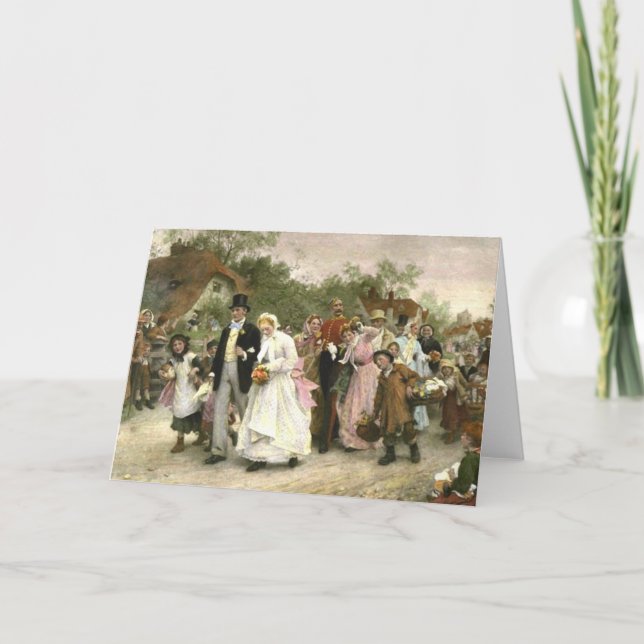 Detail from A Village Wedding by Luke Fildes Card (Front)