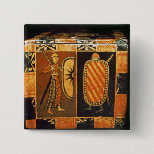 Detail from a wedding chest 2 inch square button