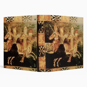 Detail from a wedding chest depicting soldiers goi binder