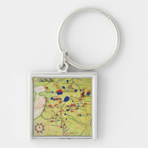 Detail from Europe and Central Asia Keychain