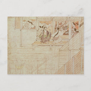 Detail from Shigisan Engi Emaki, Kamakura Period Postcard