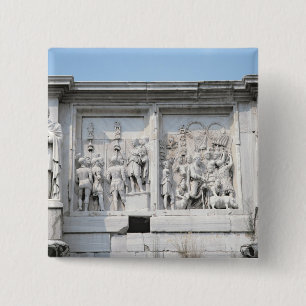 Detail from the Arch of Constantine 2 Inch Square Button