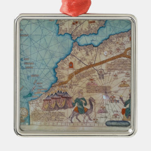 Detail from the Catalan Atlas, 1375 Metal Ornament