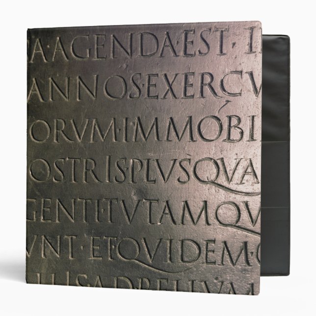 Detail from the Claudian Table Binder (Front/Inside)