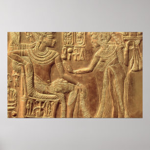 Detail from the Golden Shrine of Tutankhamun Poster