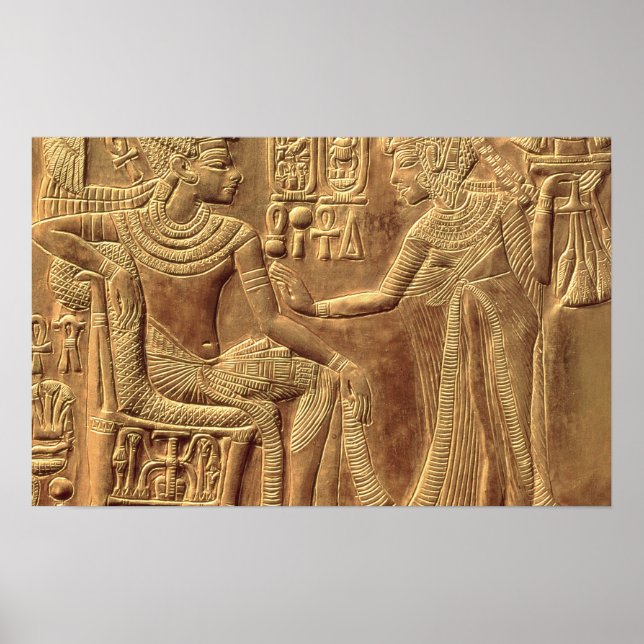 Detail from the Golden Shrine of Tutankhamun Poster (Front)