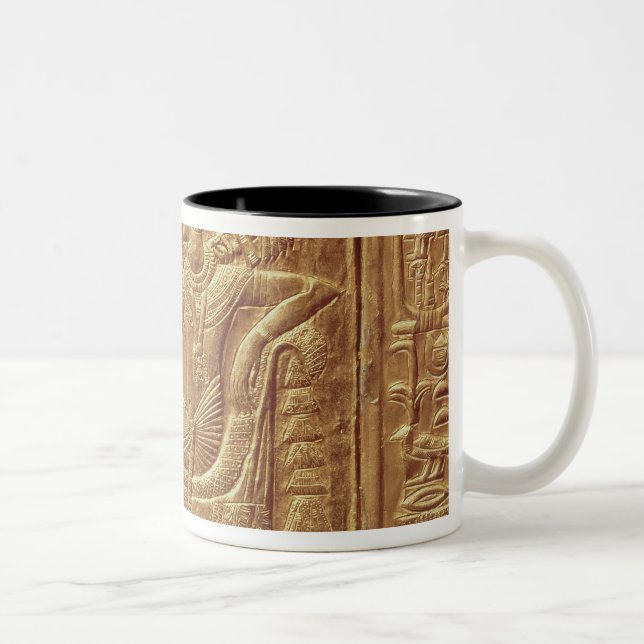 Detail from the little shrine of Tutankhamun Two-Tone Coffee Mug (Right)