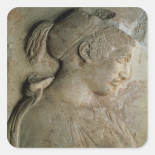 Detail from the stela of Philis, from Thasos, c.5t Square Sticker