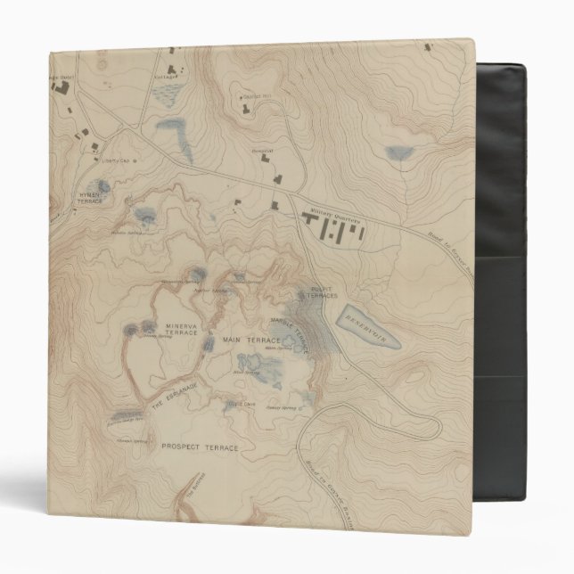 Detail Map of Mammoth Hot Springs Binder (Front/Inside)