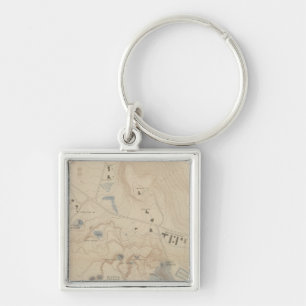 Detail Map of Mammoth Hot Springs Keychain