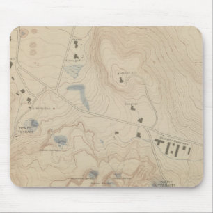 Detail Map of Mammoth Hot Springs Mouse Pad