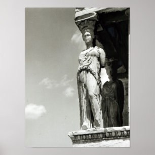 Detail of a caryatid from the Erechtheion Poster