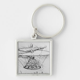 Detail of a design for a flying machine, c.1488 keychain