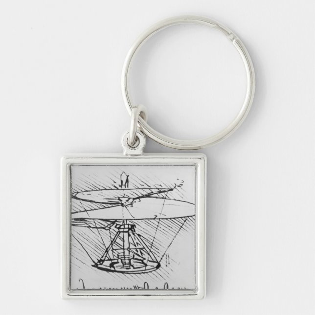 Detail of a design for a flying machine, c.1488 keychain (Front)