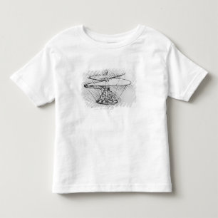 Detail of a design for a flying machine, c.1488 toddler t-shirt