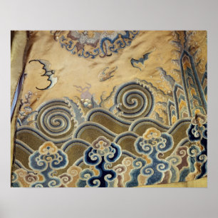 Detail of a funerary robe, Qing Dynasty Poster