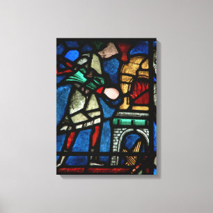 Detail of a Jew pushing his son into an oven Canvas Print