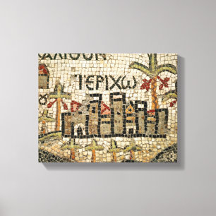Detail of a map of Jericho Canvas Print