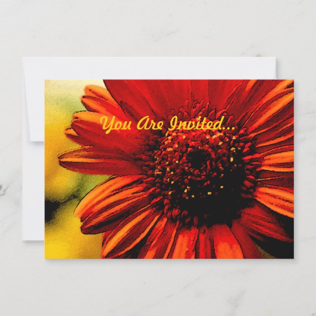 Detail of a Red Flower -- All Purpose Invitation (Front)