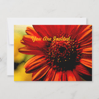 Detail of a Red Flower -- All Purpose Invitation