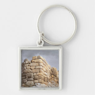 Detail of a stone wall keychain