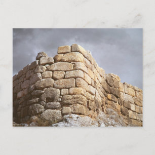 Detail of a stone wall postcard