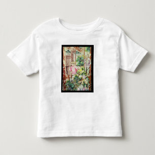 Detail of a vase with men watering tea plants toddler t-shirt