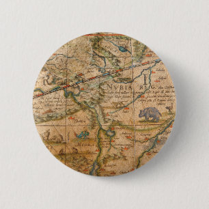 Detail of Africa from a Globe 2 Inch Round Button