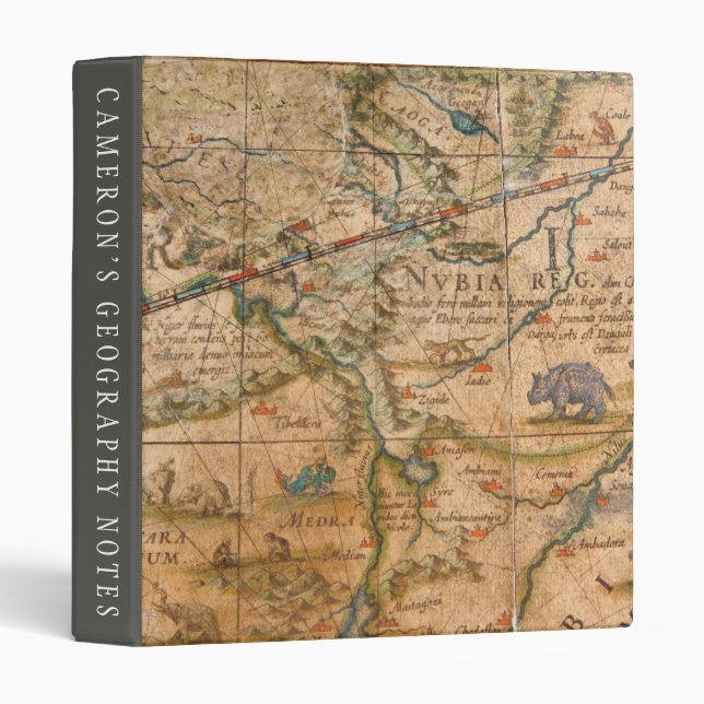 Detail of Africa from a Globe Binder (Front/Spine)