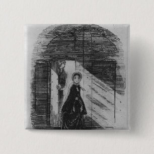 Detail of Amy Dorrit 2 Inch Square Button