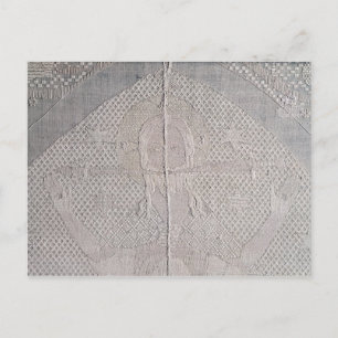 Detail of an altarcloth with Christ of Postcard