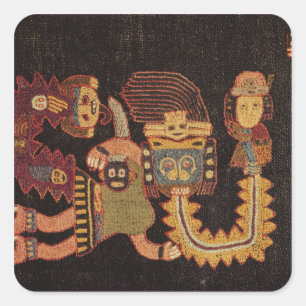 Detail of Burial cloth, Paracas Tribe Square Sticker