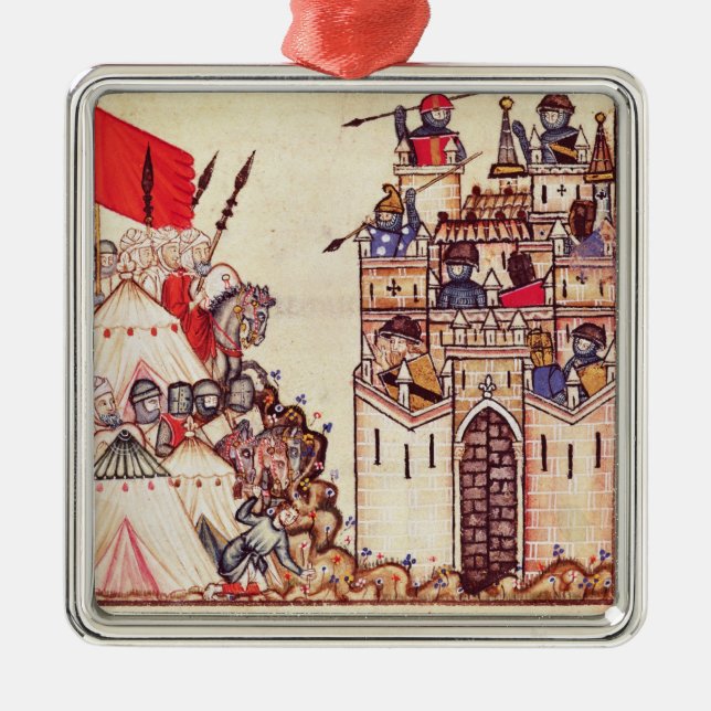 Detail of Cantiga 28 Metal Ornament (Front)