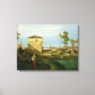 Detail of 'Capriccio with Motifs from Padua' Canvas Print