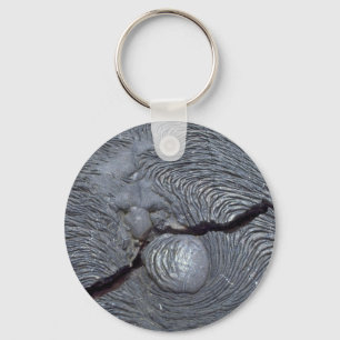 Detail of cracked lava, Bartolome Island, Galapago Keychain