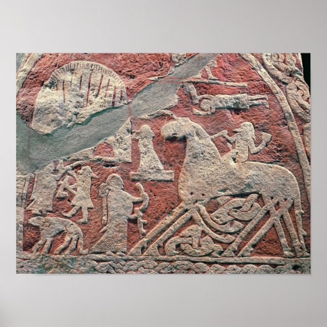 Detail of figures illustrating a saga poster (Front)