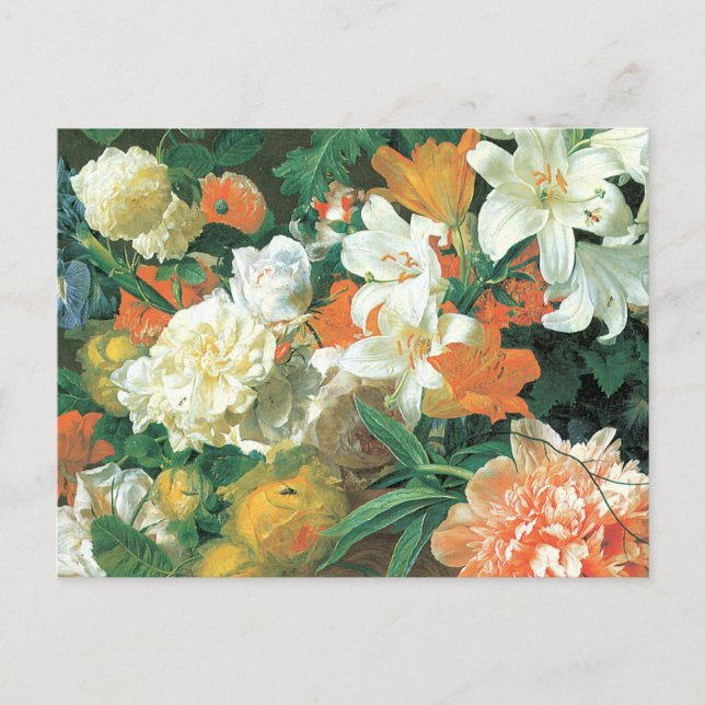 Detail of Flowers in a Terra Cotta Vase Postcard (Front)