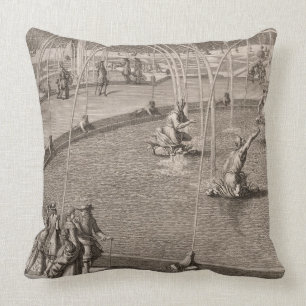 Detail of Fountain of Diana and Apollo at Versaill Throw Pillow