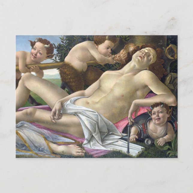 Detail of Mars, Venus and Mars by Botticelli Postcard (Front)