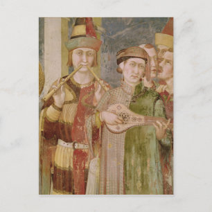 Detail of musicians from the Life of St. Postcard
