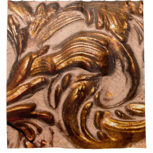 detail of ornamental picture frame, bronze colour.