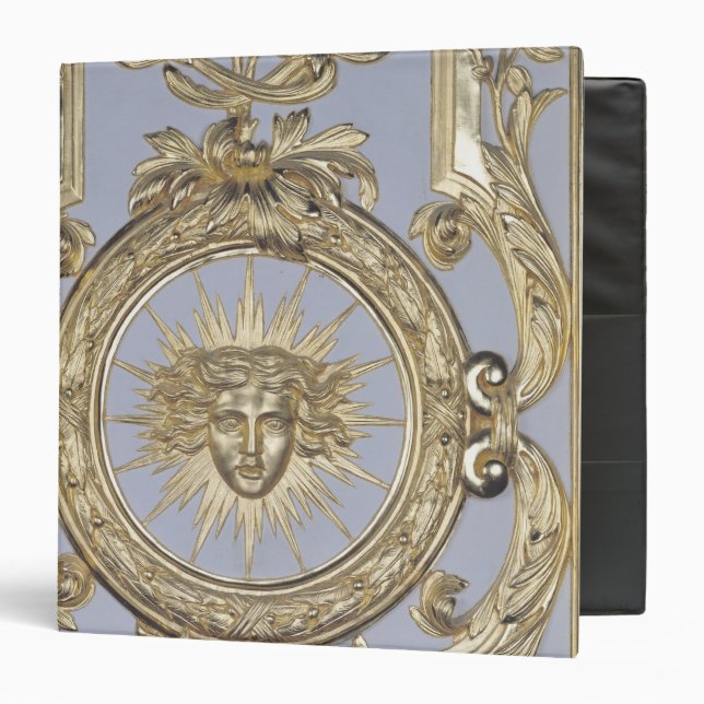 Detail of panelling depicting binder (Front/Inside)