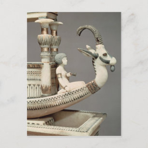 Detail of prow of a boat with head of Syrian Postcard