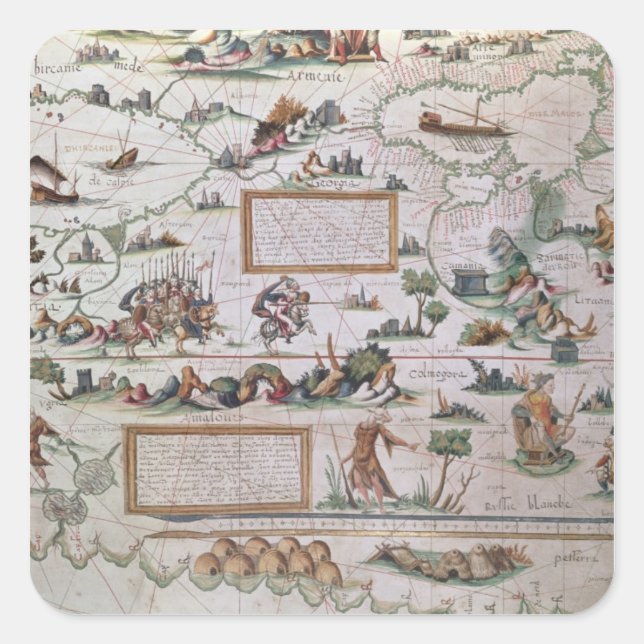 Detail of Siberia Square Sticker (Front)