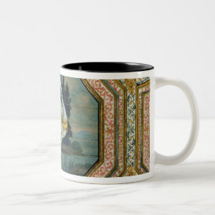 Detail of the ceiling decoration in the Salon Two-Tone Coffee Mug